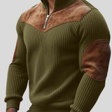 Kortez – Suéter de Tricot Casual con Media Cremallera