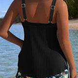 Julia | Tankini a rayas con parte inferior de baño de dos piezas