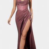 Ines Vestido Sirena con Cuerpo y Tirantes de Espagueti
