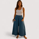 Merete - Pantalones de cintura alta
