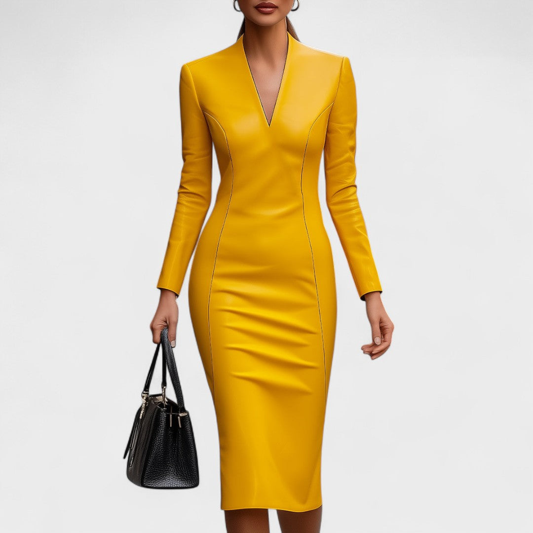Lada - Vestido ajustado de piel sintética