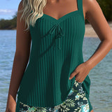 Julia | Tankini a rayas con parte inferior de baño de dos piezas
