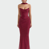 Lora | Vestido Largo Drapado
