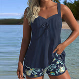 Julia | Tankini a rayas con parte inferior de baño de dos piezas