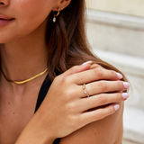 Mir - Anillo con Cristales y Tornillo de Uva en Oro
