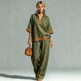 Conjunto Vintage Femenino con Apariencia de Tela