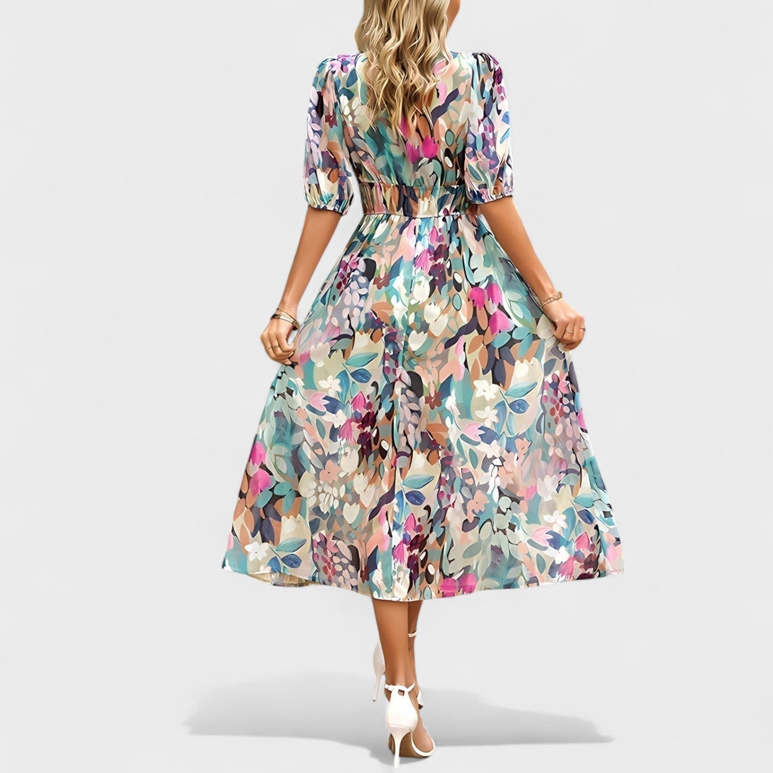 Clara – Vestido Elegante con Flores