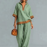 Conjunto Vintage Femenino con Apariencia de Tela