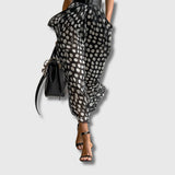 Andrea – Vestido Maxi de Chifón con Lunares