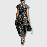 Andrea – Vestido Maxi de Chifón con Lunares