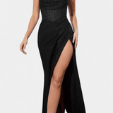 Ines Vestido Sirena con Cuerpo y Tirantes de Espagueti