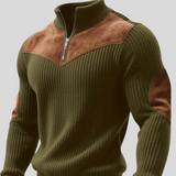 Kortez – Suéter de Tricot Casual con Media Cremallera