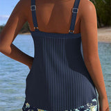 Julia | Tankini a rayas con parte inferior de baño de dos piezas