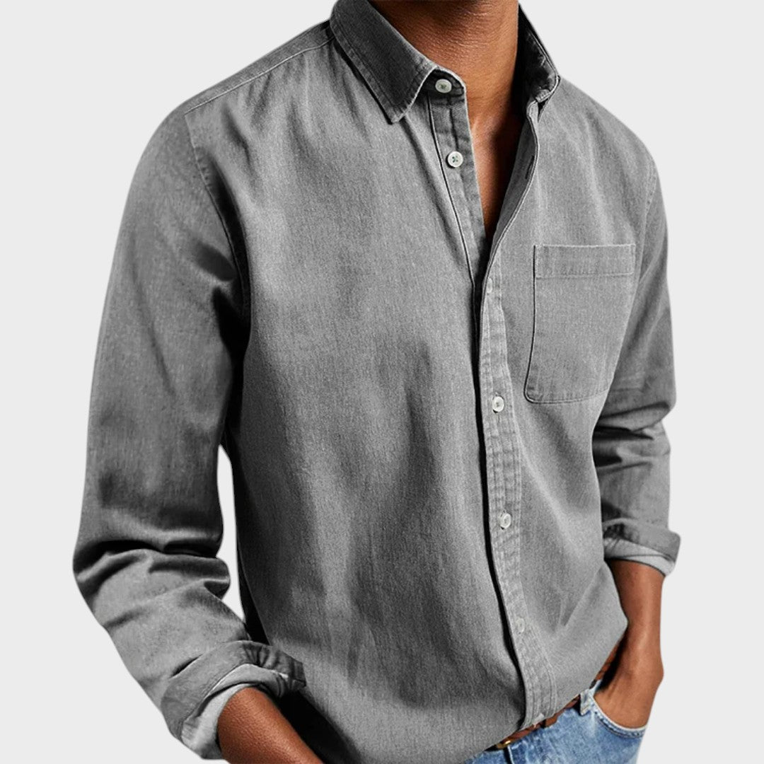 Harry - Camisa casual de mezclilla