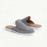 Sandi – Ciabatte in camoscio grigio chiaro