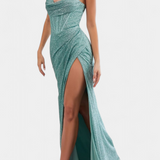 Ines Vestido Sirena con Cuerpo y Tirantes de Espagueti