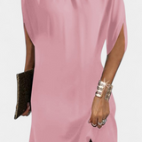 Vestido Midi Ena Atemporal con Escote Redondo