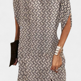 Vestido Midi Ena Atemporal con Escote Redondo