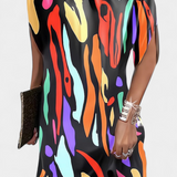 Vestido Midi Ena Atemporal con Escote Redondo