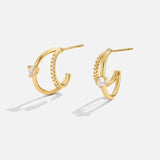 Pendientes de oro cristalinos Artie