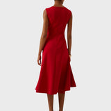 Katarina - Vestido midi asimétrico con volantes
