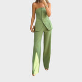 Milica - Conjunto de top y pantalones de mujer